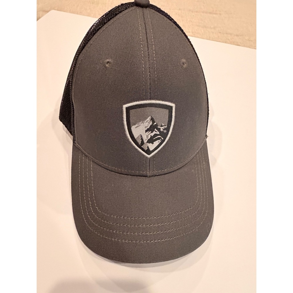 Kuhl Born In The Mountains Trucker Hat Mens Grey Black Mesh Snapback Cap